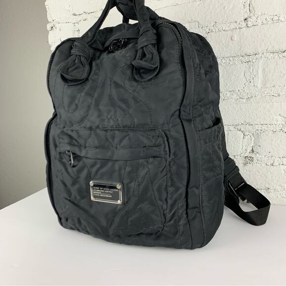 Marc Jacobs Black Quilted Nylon Bow Workwear Standard Supply Backpack main image 12